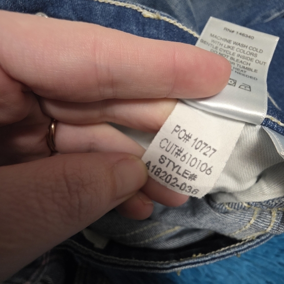 AMO Babe In Something Blue Raw Gem Size 26 Distressed Womens Jeans - Picture 4 of 11